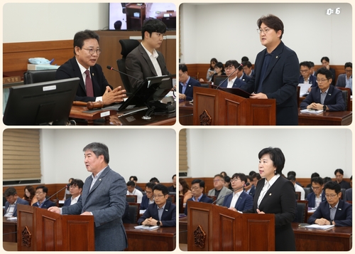 상단 왼쪽부터 시계방향으로 박경원-김지훈(민)-김영실-김지훈(국) 남양주시의회 의원