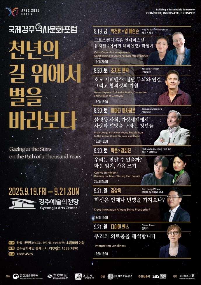 지속 가능한 미래 논의, '2025 국제경주역사문화포럼' 개막