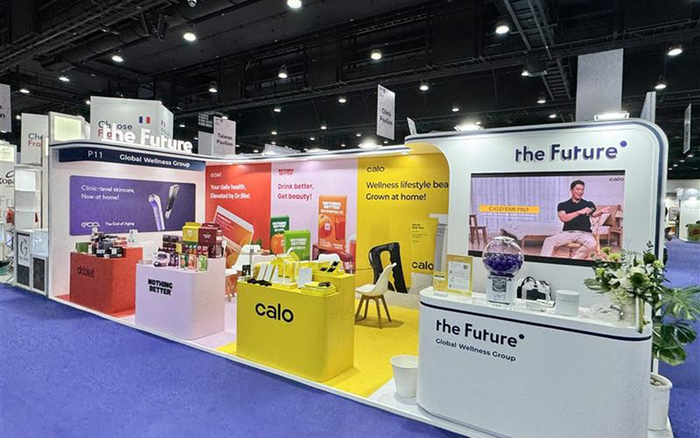 지난 17일, 태국 방콕에서 열린 '비타푸드 아시아 2025(Vitafoods Asia 2025)'에 참가한 더퓨처 메인부스(사진=더퓨처)