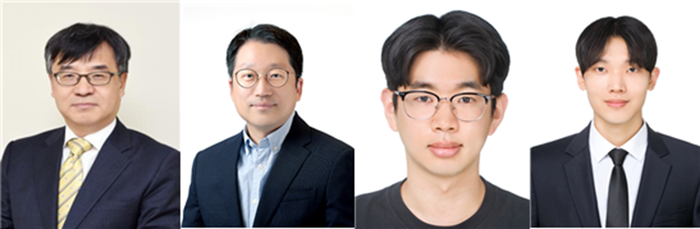 (왼쪽부터) 교신저자 송윤흡 교수·박진성 교수, 공동 제1저자 황태원 박사과정생·신정민 석사과정생 (사진=한양대)