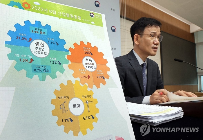 통계청 8월 산업활동동향 발표