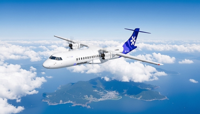 섬에어가 내년 중 도입할 ATR 72-600 여객기 렌더링 이미지. 사진=섬에어 제공