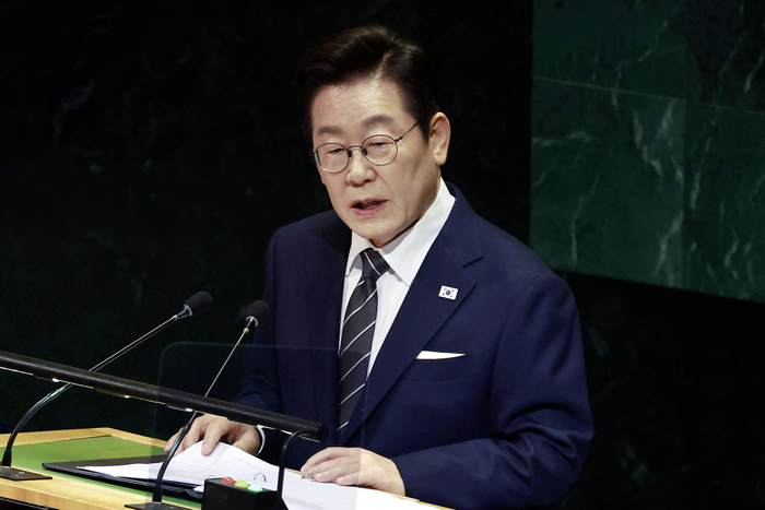 유엔 총회 기조연설하는 이재명 대통령