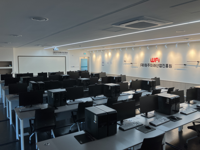 원주미래산업진흥원 교육장 내부 모습