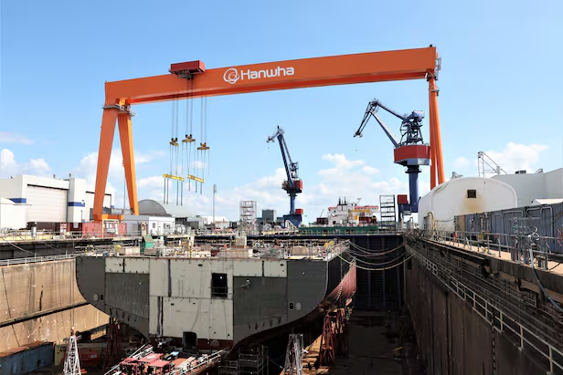 한화 필리 조선소 현장. 사진=한화오션 제공