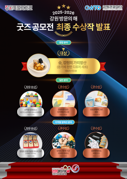 강원 방문의 해 굿즈 공모전 최종 수상작 이미지