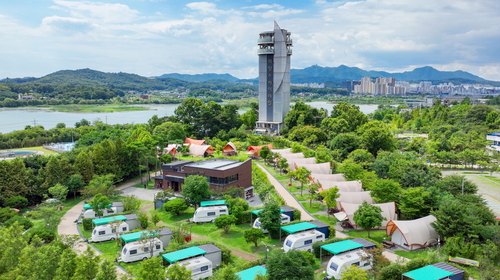 의왕시 왕송호수캠핑장 전경