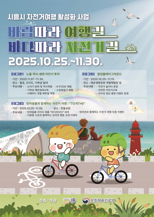 시흥시 '바람 따라 여행길 바다따라 자전거길' 포스터