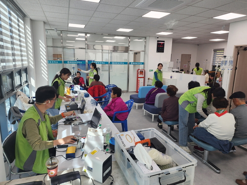 서울아산병원 포천시 화현면 의료봉사 현장