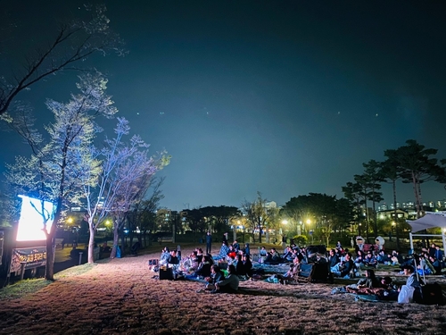 올해 4월 김포시 한강중앙공원-마송중앙공원에서 열린 야간돗자리극장