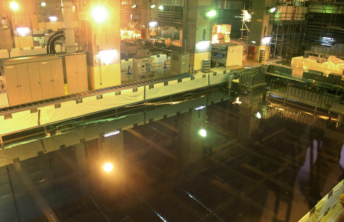 일본 아오모리현 롯카쇼무라 소재 사용후 핵연료 재처리 공장 수조. 사진=연합뉴스