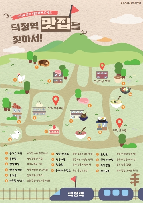 양주시 리빙랩 프로젝트 '센티온랩' 덕정역세권 상권지도 제작