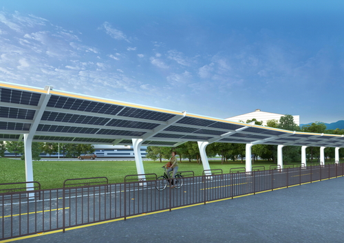 시흥시 시화방조제 자전거길 태양광 시설 설치 조감도