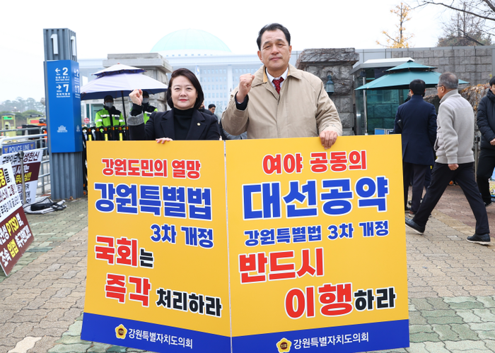 강원특별법 3차 개정안 처리 촉구 결의