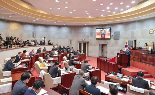 임병택 시흥시장 27일 제322회 시흥시의회 정례회에서 시정연설