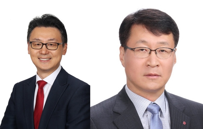 27일 LG전자 정기 인사를 통해 사장으로 승진한 은석현 VS사업본부장(왼쪽)과 이재성 ES사업본부장.