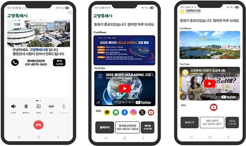 고양특례시 스마트 레터링 서비스 화면 구성