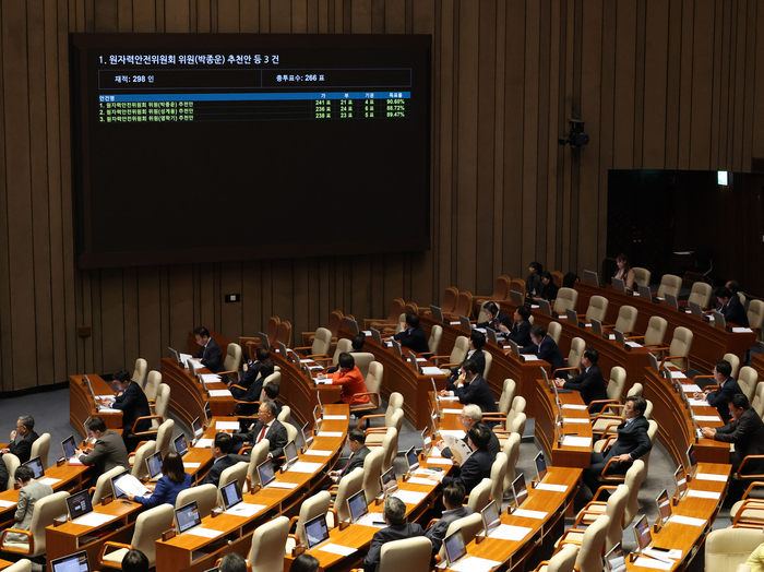 원안위 위원 추천안 국회 본회의 통과