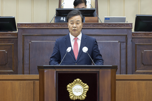 김성제 의왕시장 1일 의왕시의회 제2차 정례회에서 시정연설