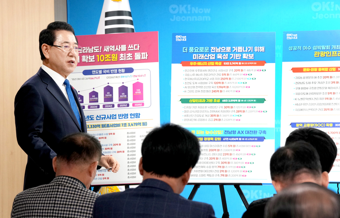 전남도, 국고 10조 시대 활짝…전남 황금시대 든든한 토대