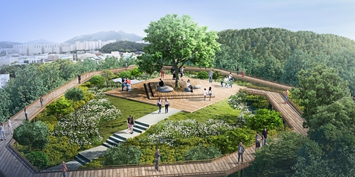 의정부시 우리동네 정책로드맵- 신곡2동 '추동 숲정원' 하늘마당 조감도