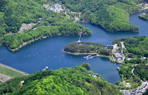 파주시 '마장호수 휴 캠핑장' 전경