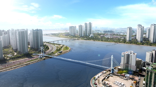 시흥시 배곧~월곶 경관육교(보도교) 조감도