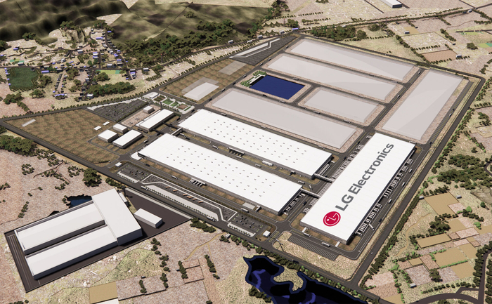 인도 스리시티에 가전공장 전경.
