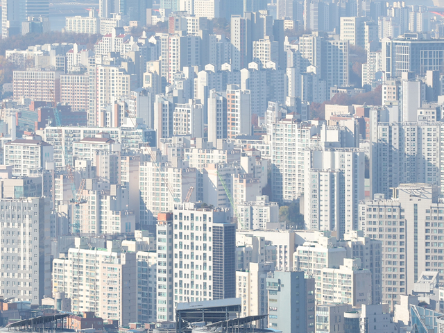 서울 남산에서 바라본 아파트