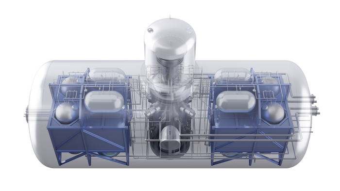 FSMR에 탑재되는 다중 방벽 원자로 격납용기. 사진=삼성중공업 제공