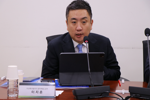 이지훈 두산에너빌리티 원자력BG 상무가 '2025 전력산업 세미나'에서 발언하고 있다. 사진= 유병욱 기자