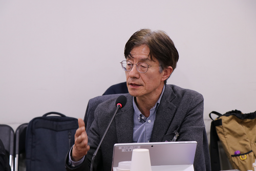 황태규 GS EPS 상무가 '2025 전력산업 세미나'에서 발언하고 있다. 사진= 유병욱 기자