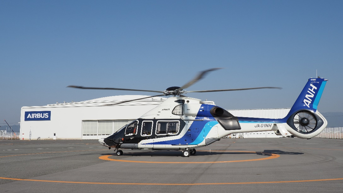 에어버스 헬리콥터스가 H160 헬기 최초 운영사인 일본 ANH(All Nippon Helicopters)에 납품한 기체. 사진=에어버스 헬리콥터스 제공