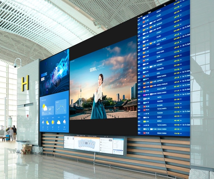 디지털사이니지 전문기업 시스메이트는 최근 부산 동래구 사직동에 있는 한 행정복지센터에 LED 전광판을 설치해 눈길을 끈다.