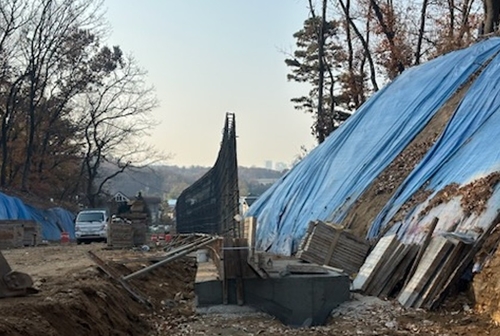 고양특례시 성석~문봉(소로1-213호선) 도로확포장2-2구간 공사 현장