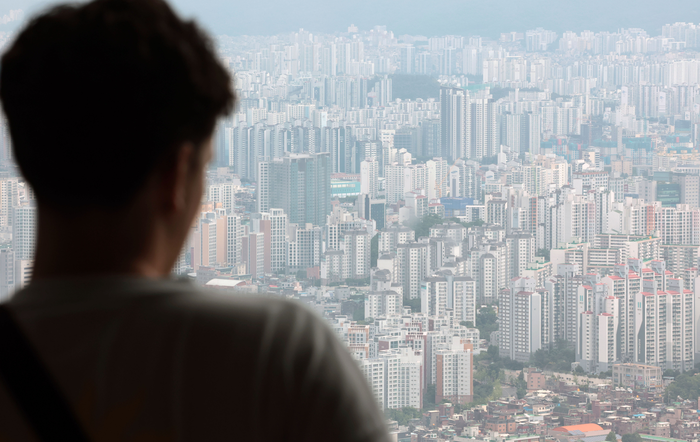 서울 남산 N서울타워에서 바라본 아파트단지 전경