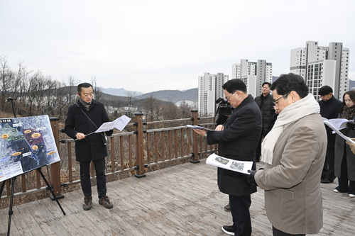 양주시 23일 덕계동 산림청 소유 국유림에서 현장간부회의 개최