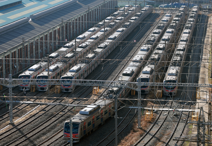 철도파업 앞둔 구로차량기지