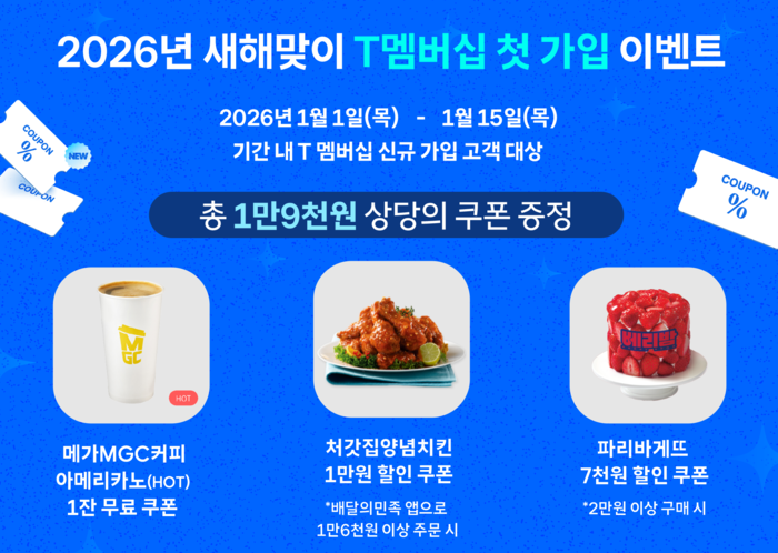 SKT, 신년 맞아 신규·기존 고객 대상 풍성한 T멤버십 혜택 선보인다