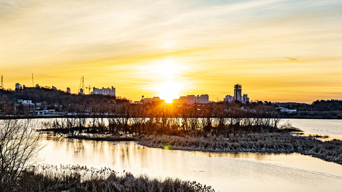 1일 의왕시 왕송호수 해맞이 행사 현장