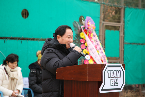 주광덕 남양주시장 3일 다산체육공원 2호 내 테니스장-풋살장 재개장식 주재