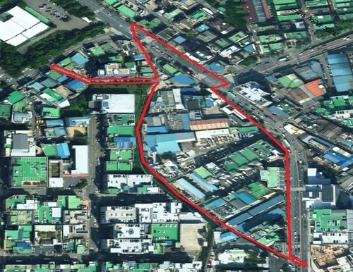 부천시 내동2지구 지적재조사사업 대상지