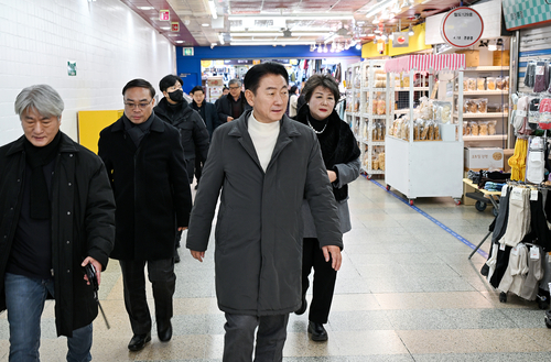 의정부시 9일 새해맞이 주요 상권 방문