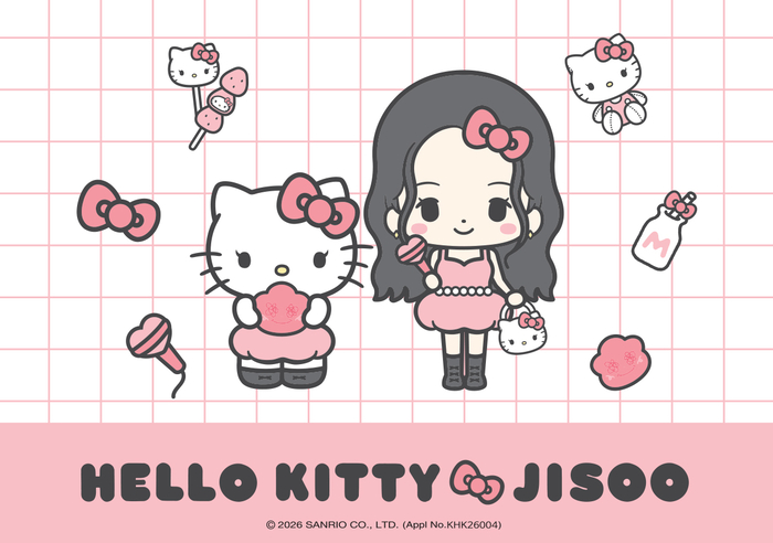 CJ온스타일이 국내 유통 판권과 커머스 운영을 맡은 'HELLO KITTY X JISOO' 프로젝트 관련 이미지. 사진=CJ온스타일