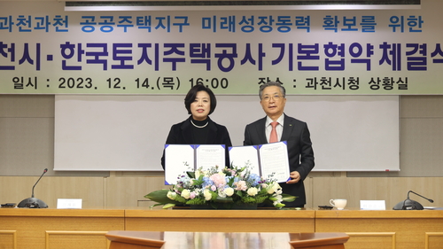 과천시-한국토지주택공사 2023년 12월  과천과천지구 도시지원시설용지 관련 협약 체결
