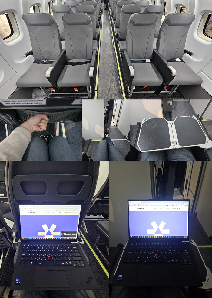 ATR 72-600 여객기 객실. 사진=박규빈 기자