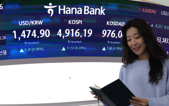 코스피, 장 초반 4,900대 강보합