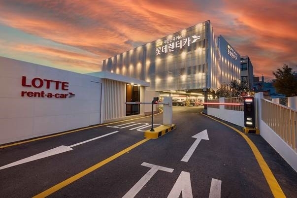 롯데렌탈이 운영하는 롯데렌터카 매장 전경