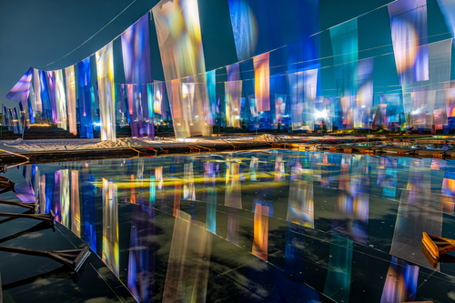 시흥시 시흥갯골축제 공연무대 염전 모습