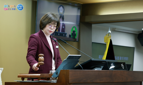 오혜자 양평군의회 의장 30일 제313회 임시회 개회 선포